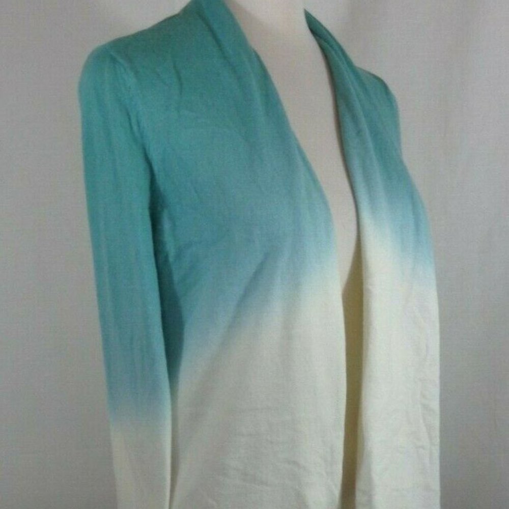 Chicos Womans Size 1 (8) Open Front Cardigan Green - Picture 2 of 5